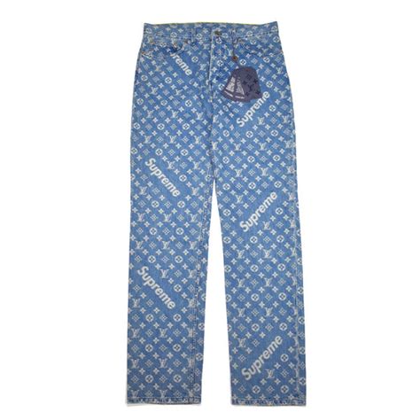 louis vuitton supreme monogram fake jeans|false supreme x Louis Vuitton.